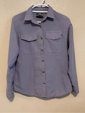 Vtg 90s ExOfficio Women's Travel Wear  Long Sleeve  Button Up Hiking Shirt Sz 6